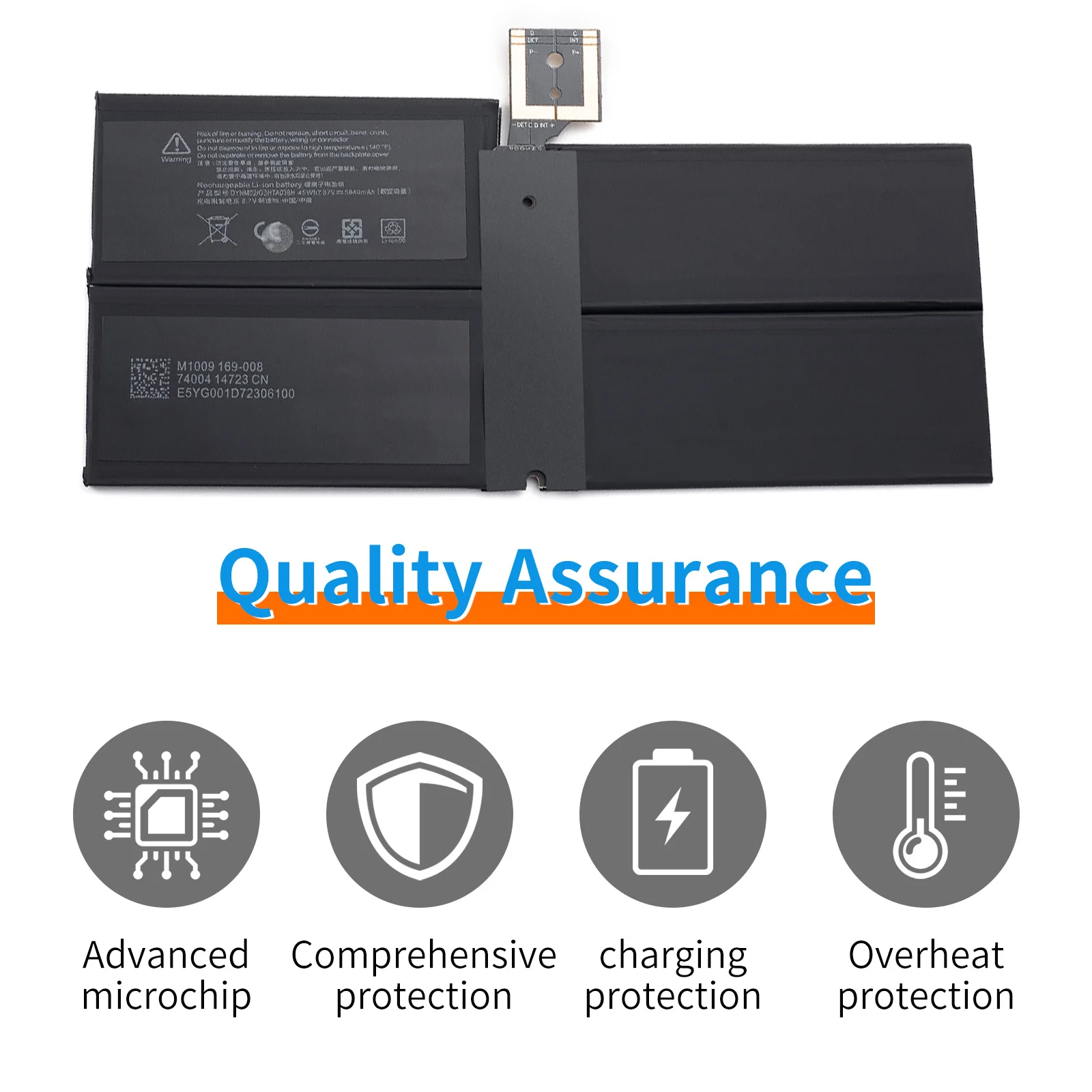 LINEFIND DYNM02 Laptop Battery for Microsoft Surface Pro 5 1796,Pro 6 1807 1809 12.3'' Series Tablet 7.57V 5940mAh Notebook