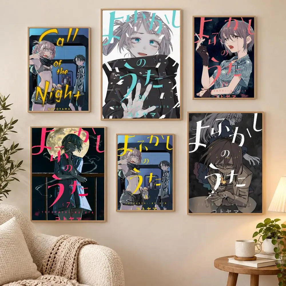 Anime C-Call of the N-Night Nazuna Kou Poster Waterproof HD Modern Peel And Stick Wall Decor Living Room Dorm Garage