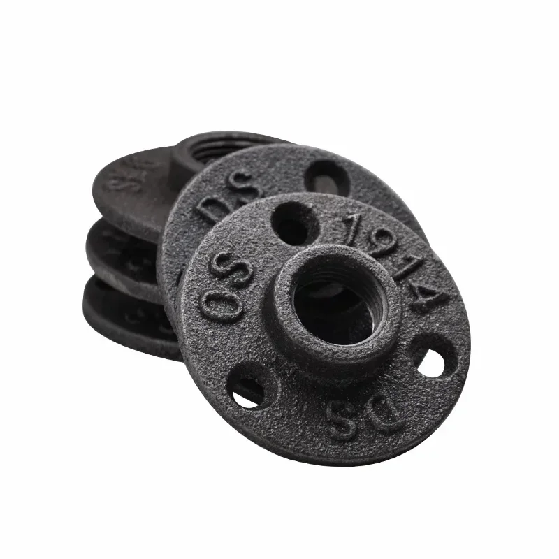 

10pcs Pipe Fittings Wall Mount Floor Antique DN15 Flange Piece Hardware Tool Cast Iron Flanges Gietijzeren Buisleidingen