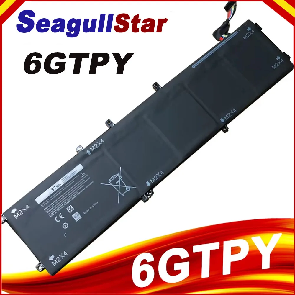 6GTPY 11,4 V 97WH batería del ordenador portátil para DELL XPS 15 9570 9560 7590 para DELL Precision 5520 5530 Series Notebook