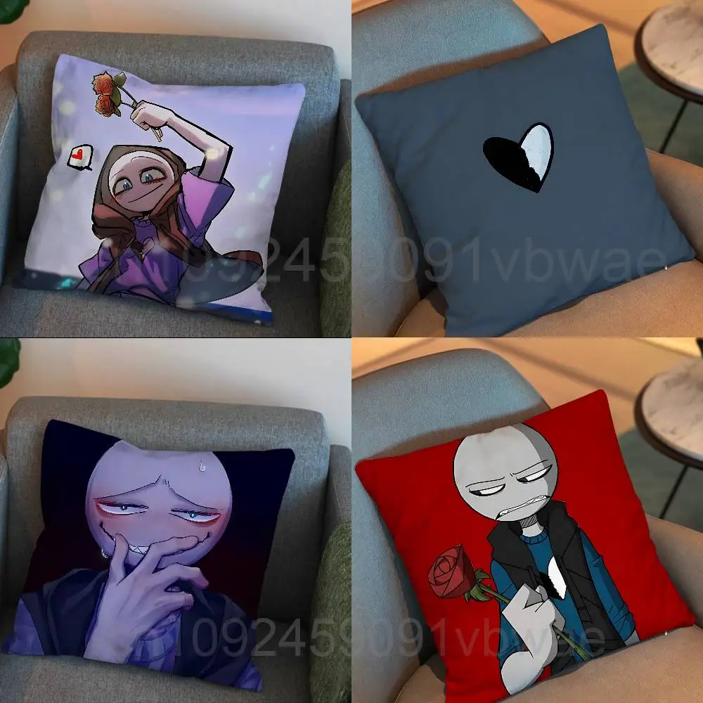 

Yandere Peter Your Boyfriend Pillow Case Anti-dustmite Pillowcase Invisible zipper silky short plush Sofa cushion cover