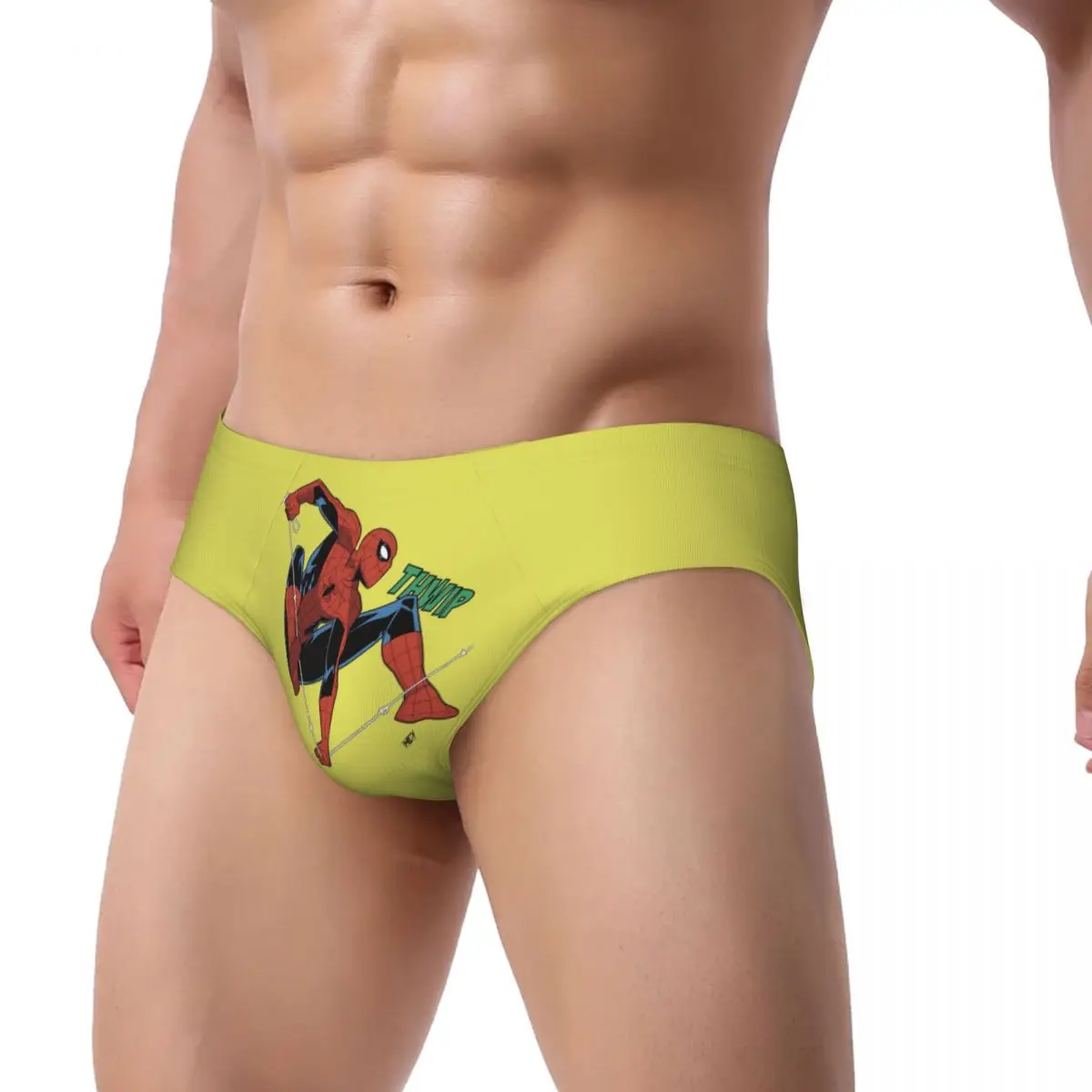 Custom Mens Spiderman Thwip Men Brief Panties Male Soft Underwear Underpants