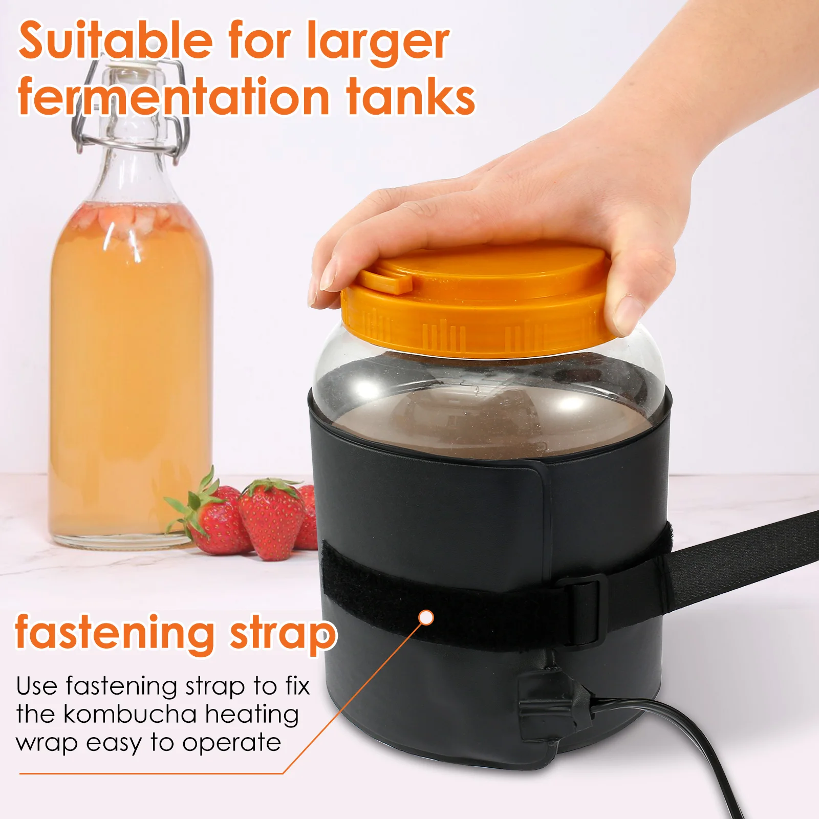 Kombucha Heating Wrap Even Heating Waterproof Kombucha Jar Heater Wrap Fermentation Heating Pad With Precise Temperature Control