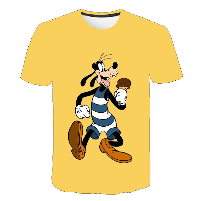 Cartoon Disney Goofy 3D Printed Men T Shirt Summer Male O-Neck Short Sleeve Tees Oversized Fashion Streetwear Men Clothes