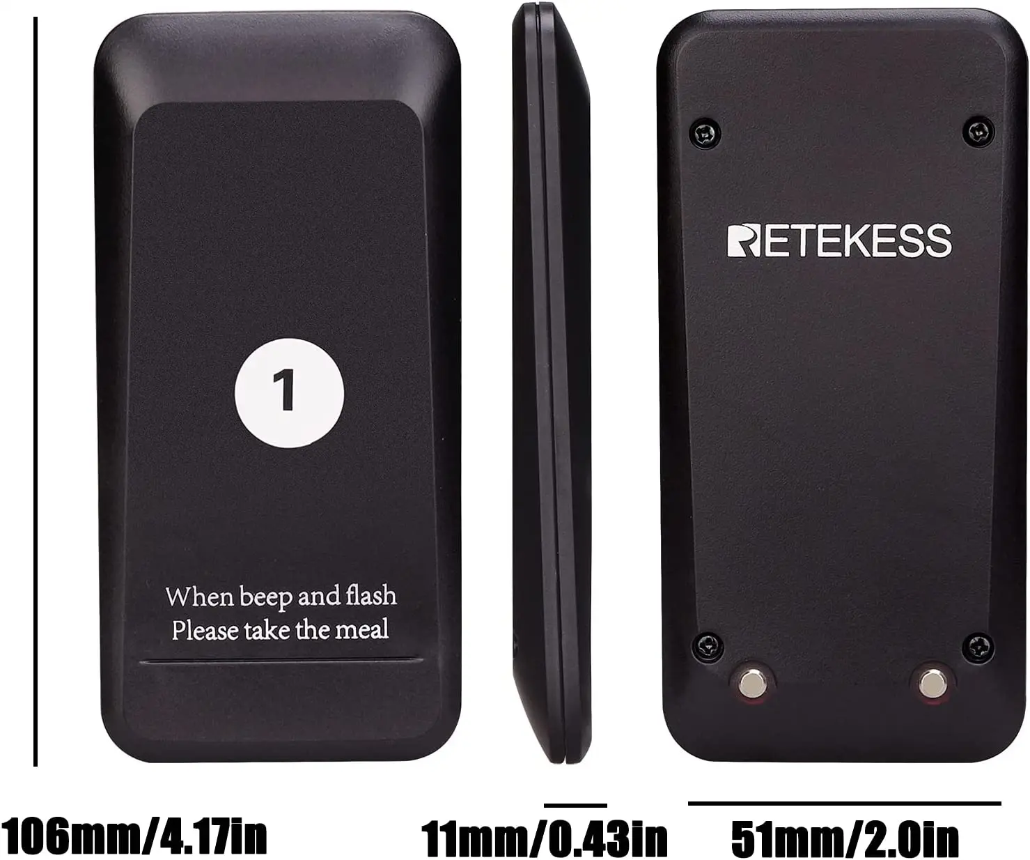 Retekess 10Pcs Coaster Pagers Receivers For TD157 Restaurant Pager Wireless Calling System For Coffee Church Bar Beauty Salon