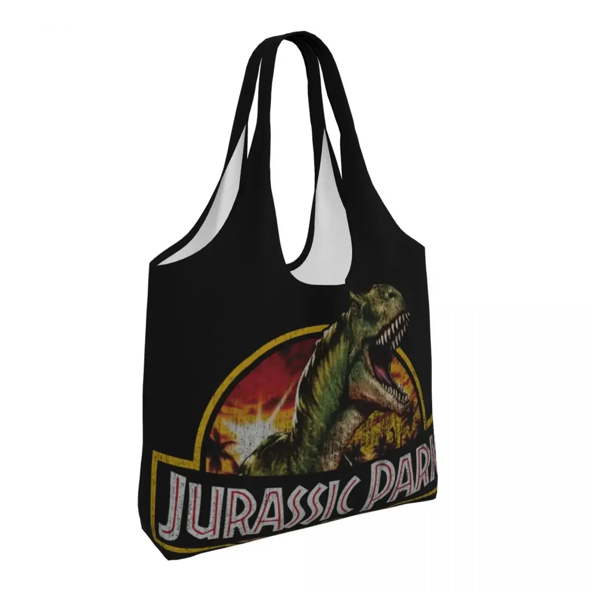 Recycling Jurassic Parks Shopping Bag Women Shoulder Canvas Tote Bag Washable Dinosaur World Grocery Shopper Bags Handbags