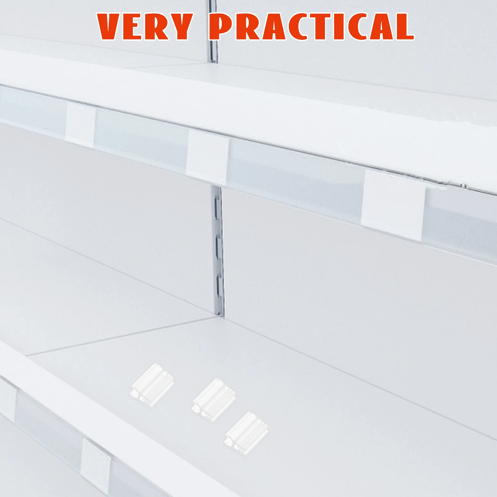 

60Pcs Sign Holder Clips Semi Transparent PVC Retail Display Sign Clips Shelf Tag Holders for Supermarket Mall