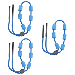 Cordão de óculos flutuante com 3 contagens, corrente fixa, corda suspensa de natação, retentor ajustável, acessórios de suprimentos esportivos