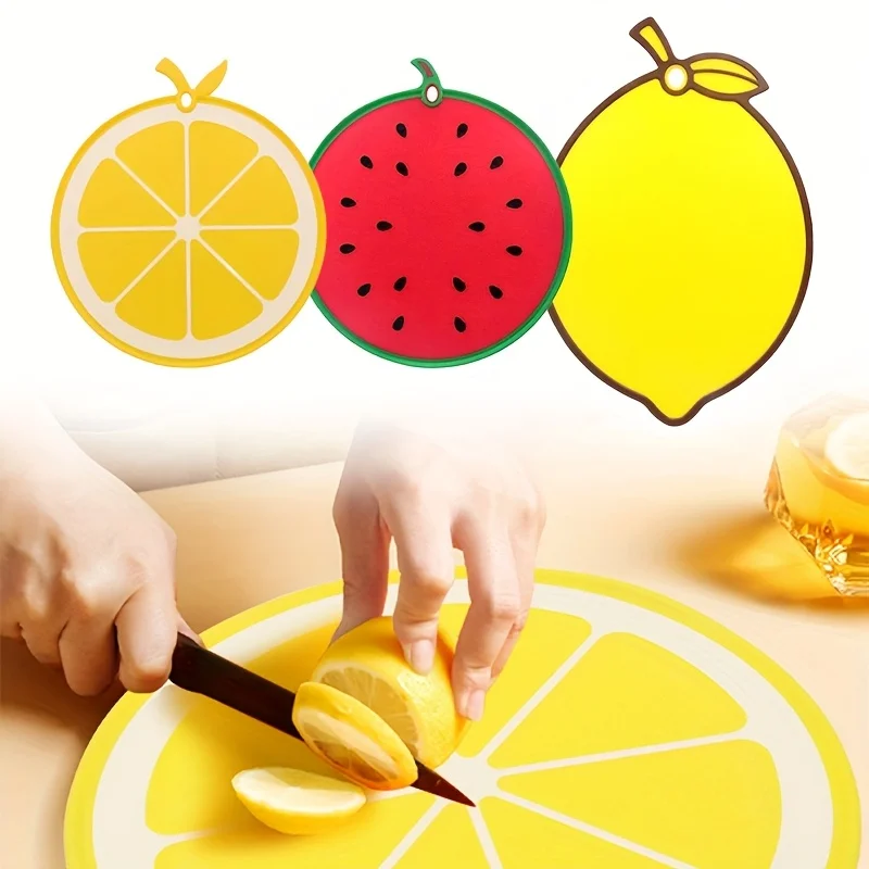 

Fruit Shaped Plastic Cutting Board, Food-Grade Multifunctional Chopping Surface for Pureed Foods Meat Fish, All-Season Kitchen