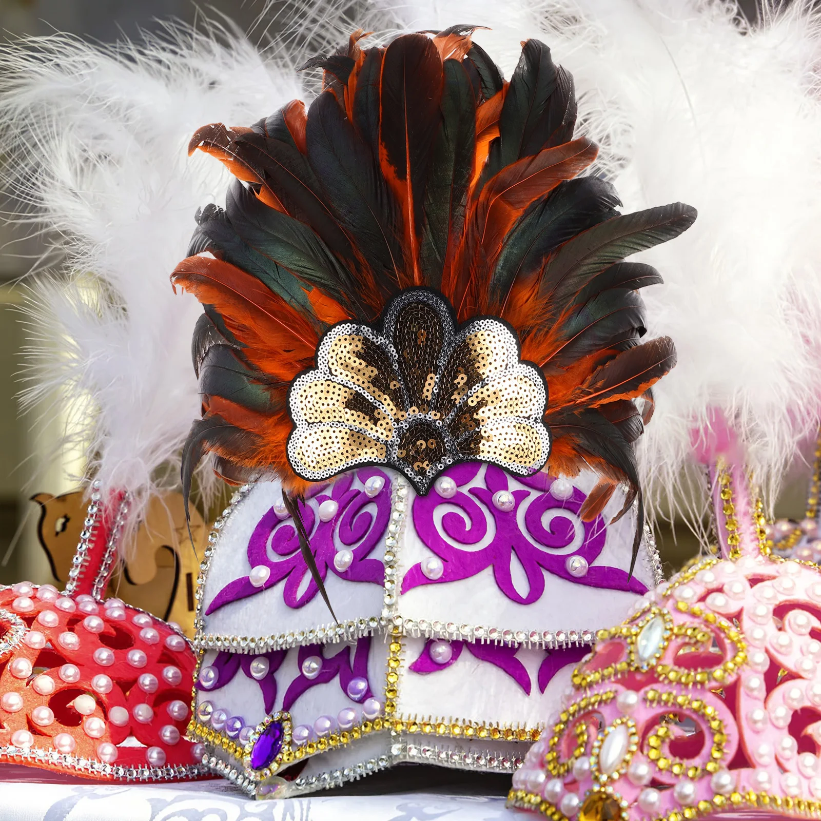

Headband Carnival Headdress Feathered Headpiece Clothing 1920s Flapper Hair Accessories Costume Golden Miss