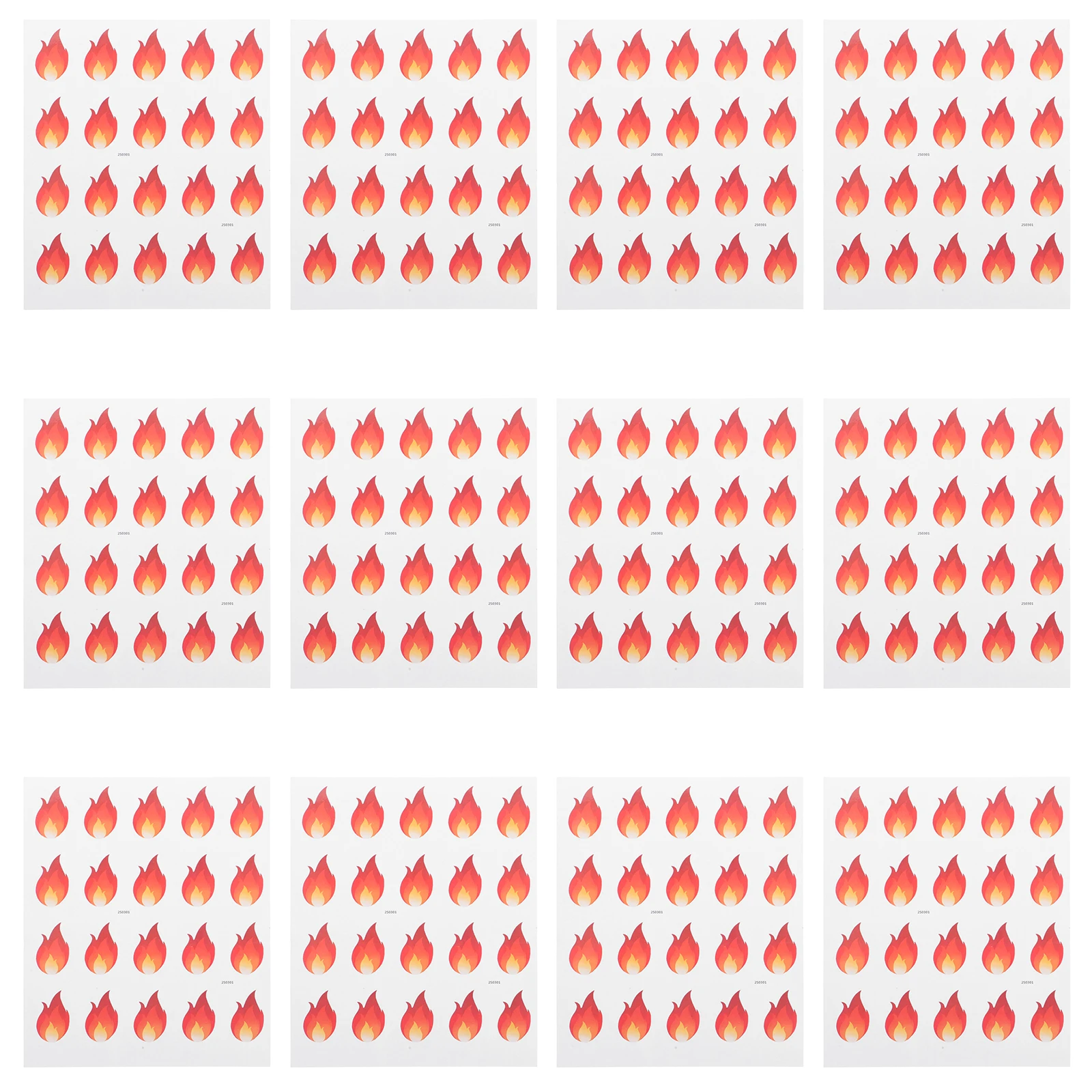 

500 pcs Fire Sticker Adhesive Decorative Labels Flame Shaped PVC Chili Kitchen Container Stickers Small Spice Novelties