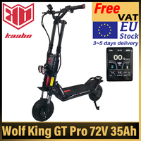 EU Stock Kaabo Wolf King GT Pro Electric Scooter Gold Black Color 72V 35Ah Battery 2000Wx2 Sine Wave Controller TFT Display