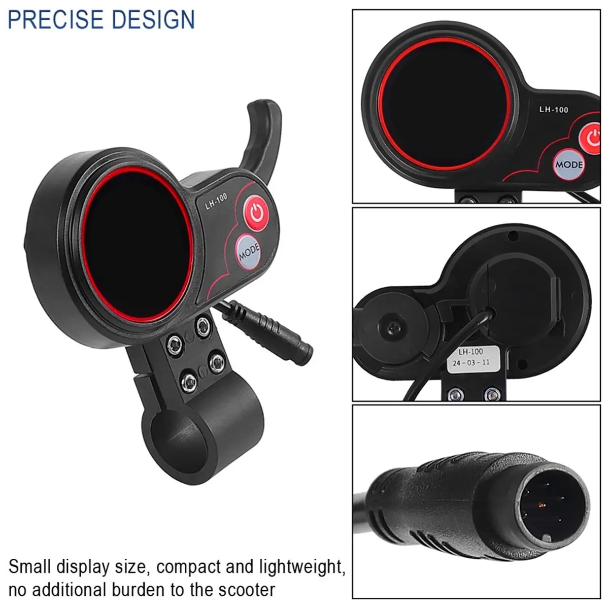 لوحة القيادة LH-100 ذات 6 دبابيس Lcd للسكوتر الكهربائي الذكي Mercane Mx60