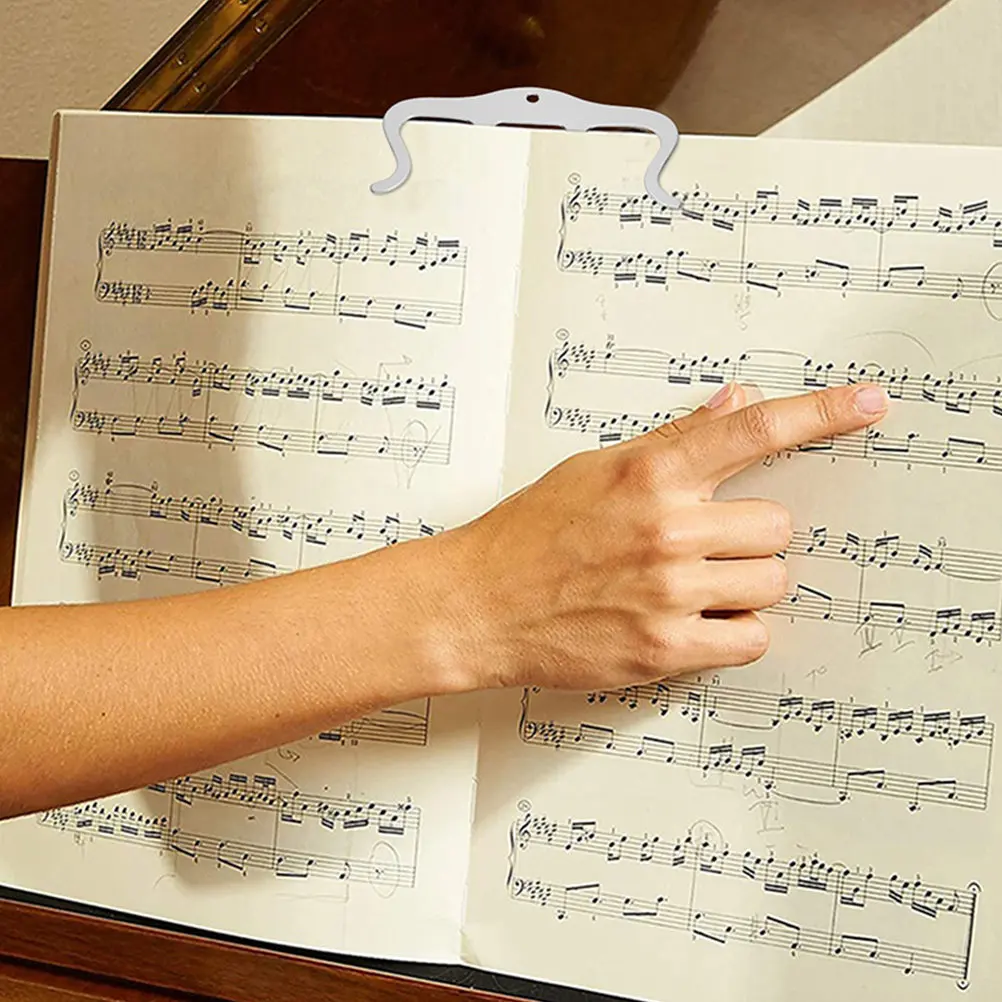Clip para Partituras de Hierro de Alta Calidad, Soporte Metálico Resistente para Músicos de Piano y Guitarra, Abrazadera para Libros de Amplia Apertura, Portátil