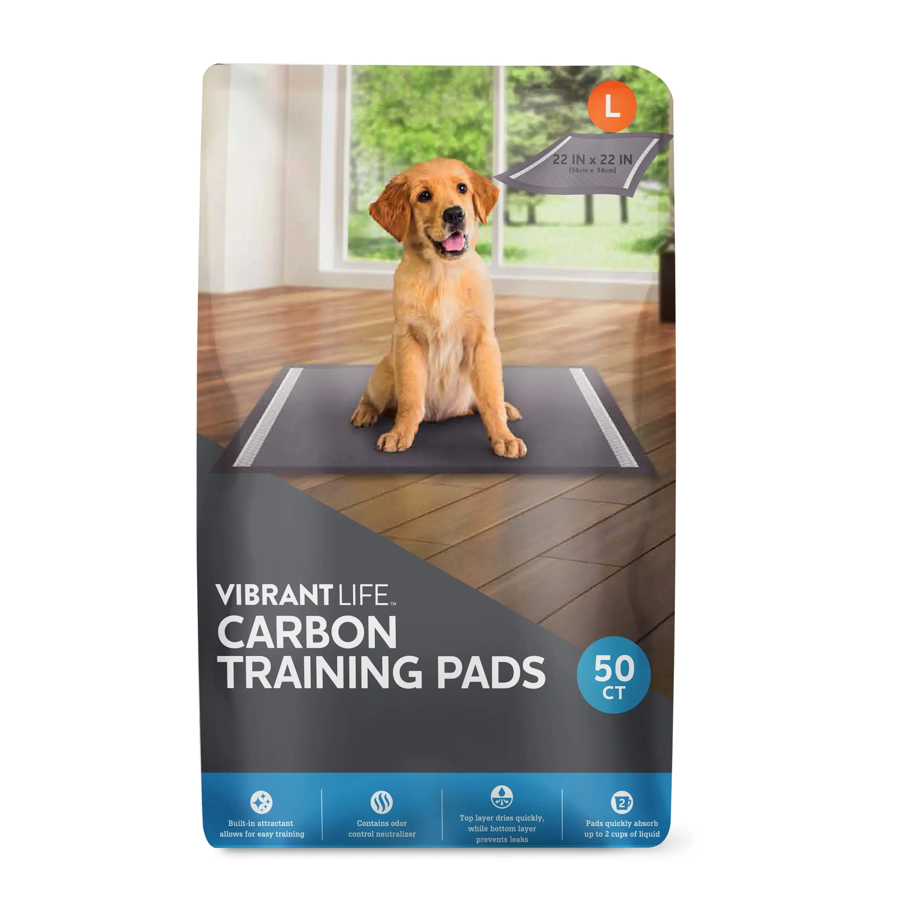 Large Charcoal Dog Training Pads for Easy Cleanup