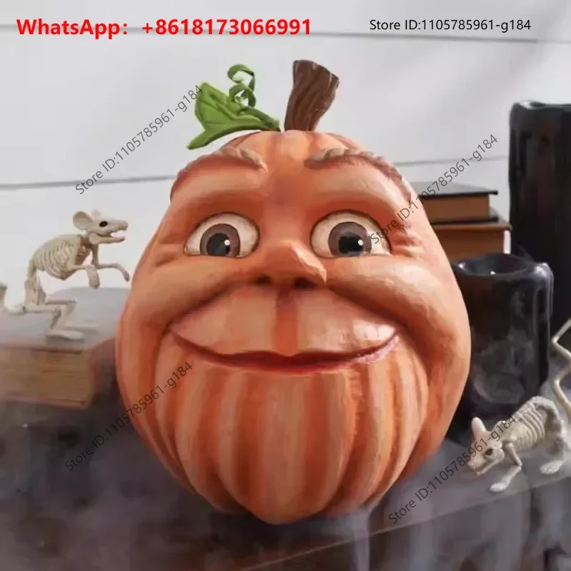 Halloween Pumpkin Resin Six Piece Set Funny Bar Garden Courtyard Decoration Carnival Cartoon Crafts
