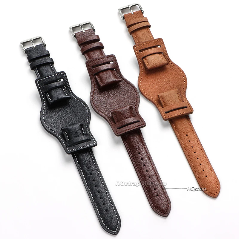 18mm 20mm 22mm Echtes Leder Uhrenarmband mit Mattarmband Retro Schwarz Braun Kaffee Herren Damen Armband Armband Ersetzen für Seiko – Detail 3