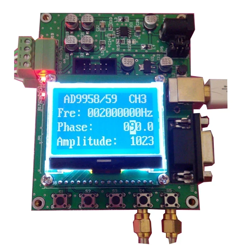 AD9959 Multi channel  DDS Signal generator module STM32TFT color touch screen control frequency rotary encoder