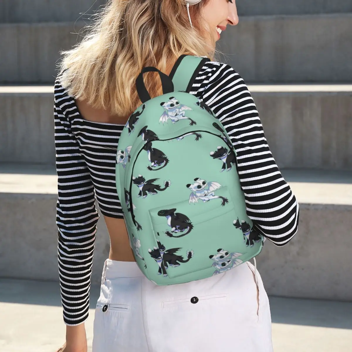 Night Light Repeating Pattern Backpack Student BookBag Children School Bag Laptop Shoulder Bags for Men Women