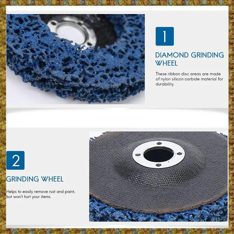 F-F الطلاء تجريد عجلة قرصية 3 قطعة أقراص قطاع الصدأ ل 4X5/8 بوصة زاوية طاحونة للخشب معدن الألياف الزجاجية