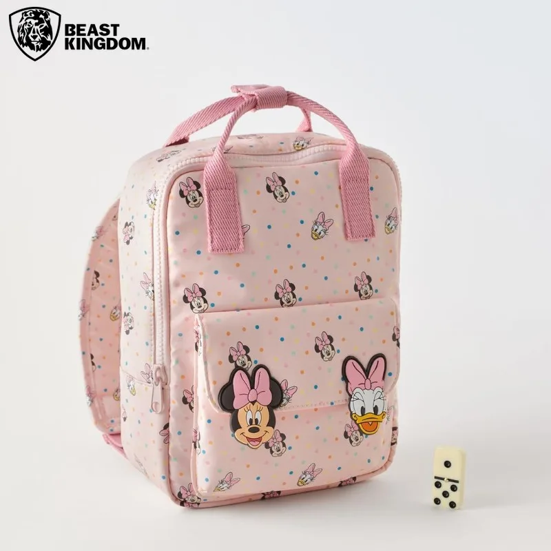 BEAST KINGDOM Daisy Minnie Backpack Cute Pink Shoulder Bag Mini School Bag Cartoon Children Backpack Birthday Present for Girls