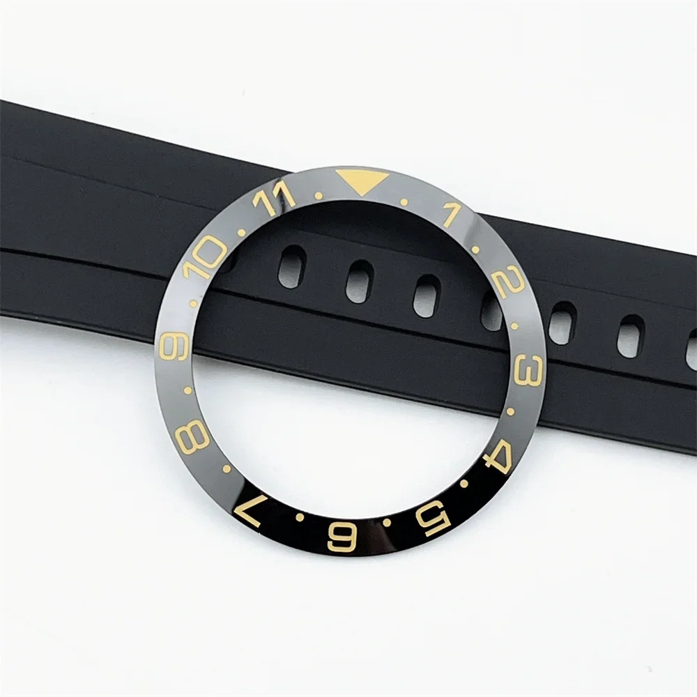 38mm Watch Bezel Dual Color Timing Ring Aluminum Ring Watch Accessories Replacement Parts OD 38mm ID 30.5mm for NH35 Movement