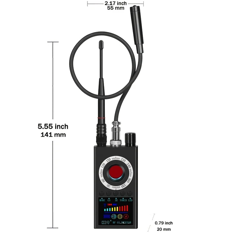 A92Z K19+ Anti escuchas RF inalámbrico GSM señal escuchas telefónicas GPS Tracker Cam Detector Bug Finder