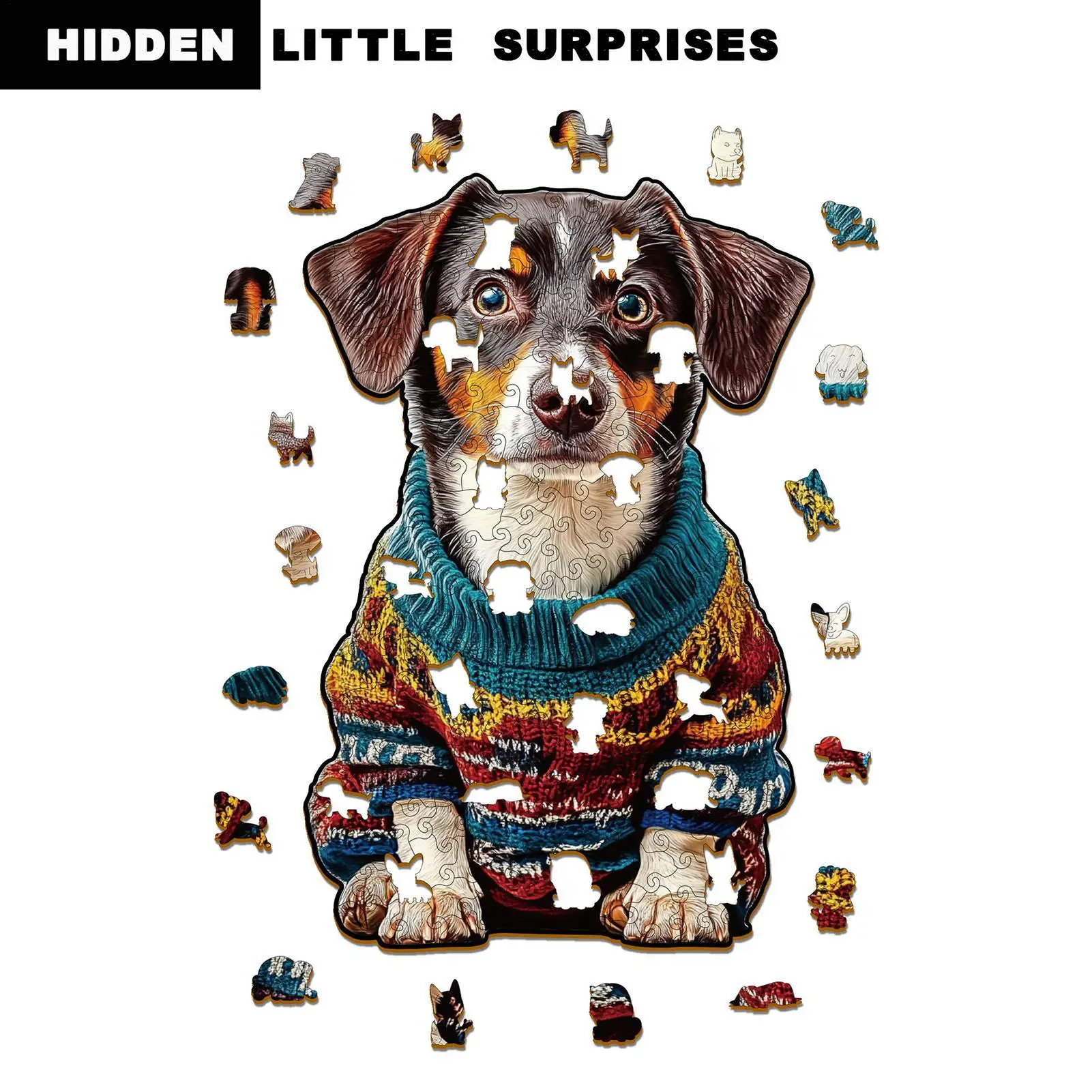 

Пазлы Коллекционные животные Собака Дизайн Рождественские деревянные головоломки с собакой для мужчин, женщин, девочек, молодежи, подростков, мужа, сына