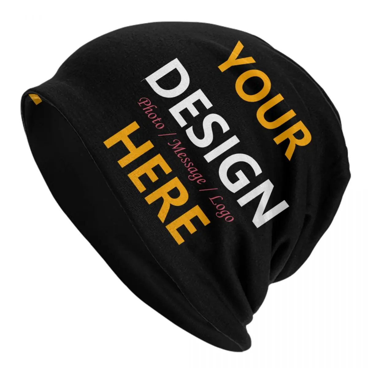 Custom Your Design Here Bonnet Hats Cool Knitting Hat For Winter Warm Personalized Customized Logo Printed Skullies Beanies Caps