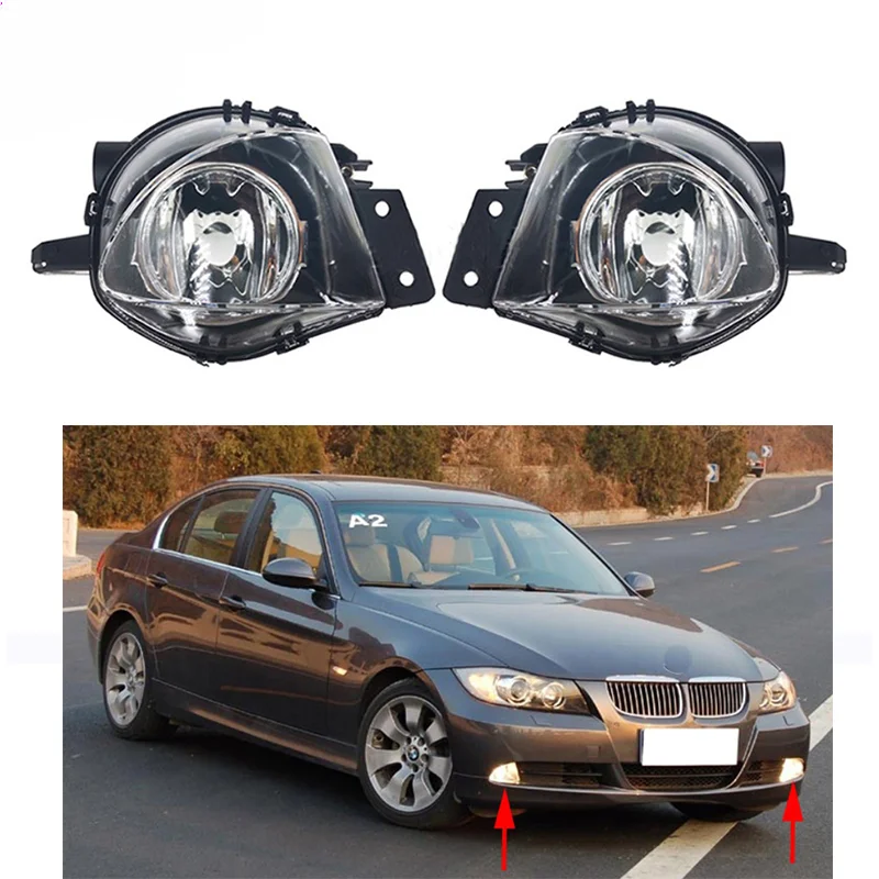 

Auto Front Bumper LED Fog Light Lamp Cover No Bulb For BMW 3 Series E90 2004-2011 E91 2004-2012 63176948373 63176948374