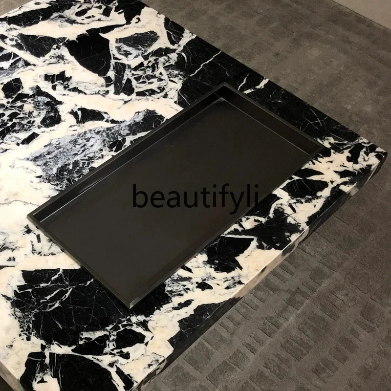 Marble coffee table combination living room modern simple light luxury coffee table