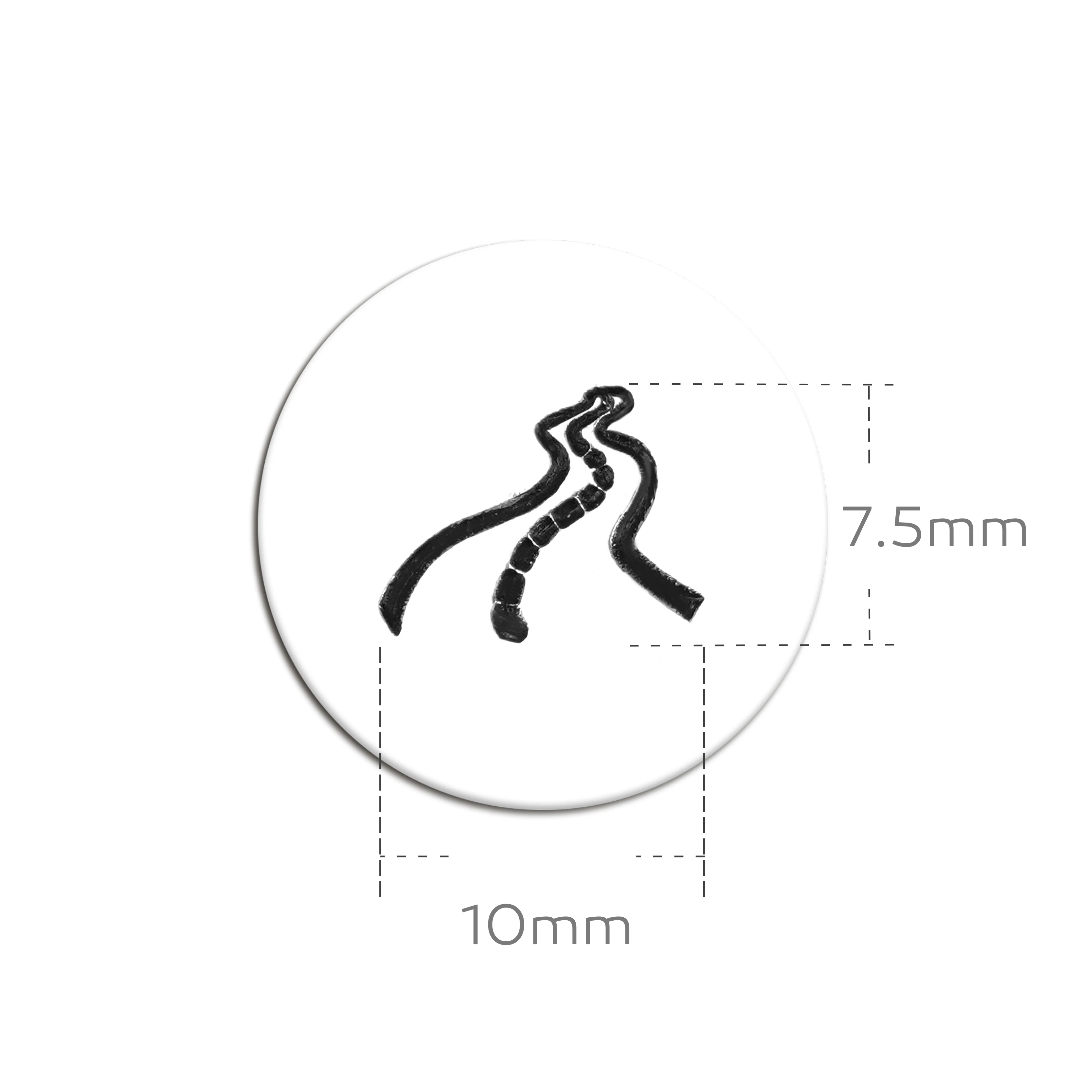 Metal Stamping Jewelry Making Supplies Curvy, Winding Road Metal Design Stamp for Metal, Jewelry (10mm)