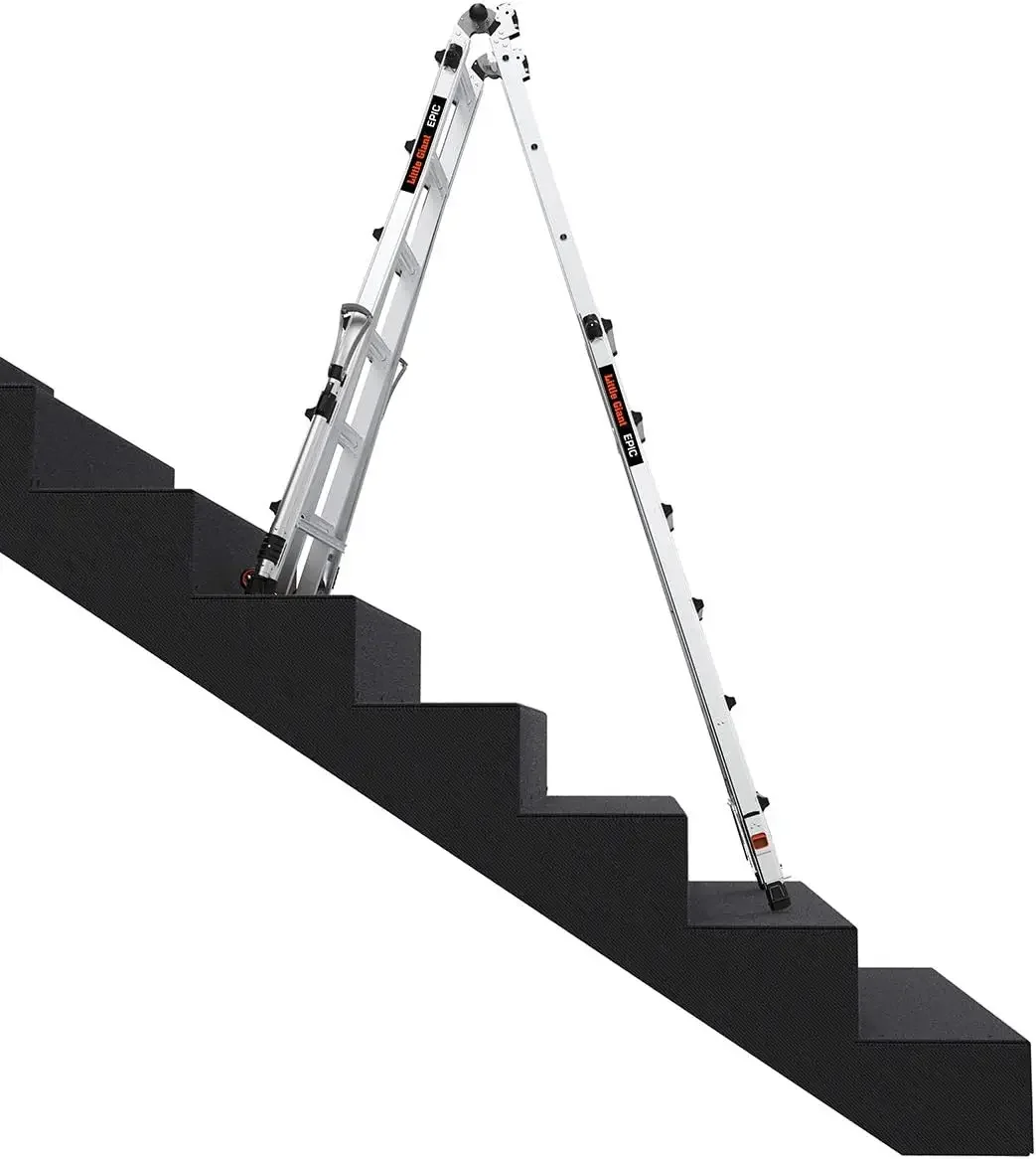 FREE SHIPPING.Little Giant Ladders, Epic, M26, 26 ft, Multi-Position Ladder, Aluminum, Type 1A, 300 lbs weight rating