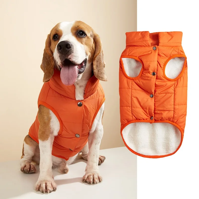 Pet Winter Dog Clothes Outdoor Cold Proof Warm Dog Jacket with Plush Lining Pets Coat Clothes For Small Medium Large Dogs