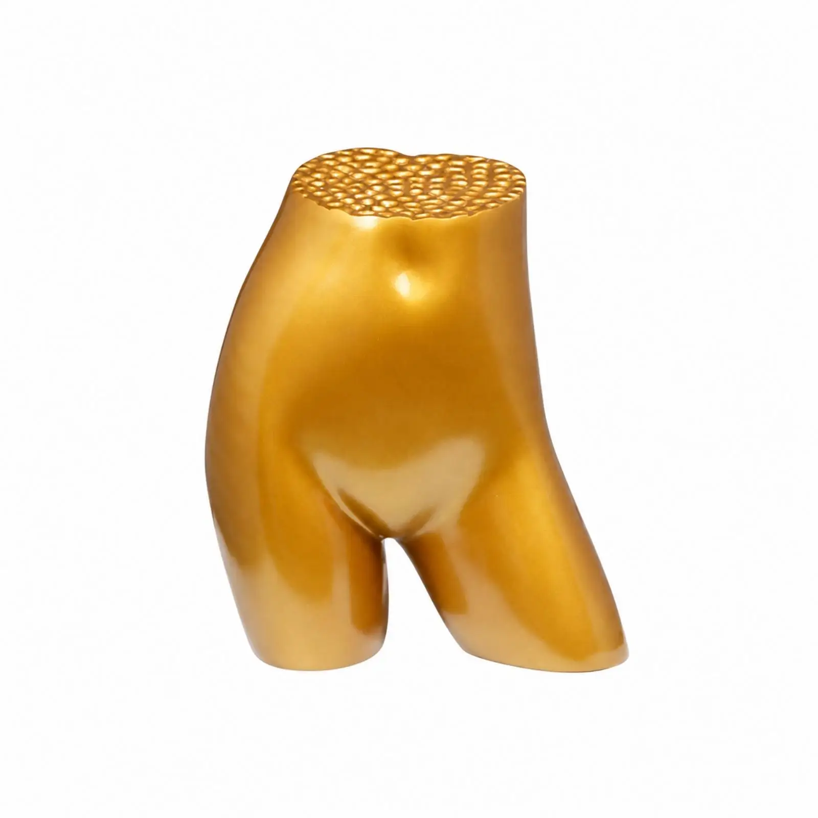 Durable FRP Lower Torso Mannequin Glossy Gold Surface for Clothing Retail Photography Props