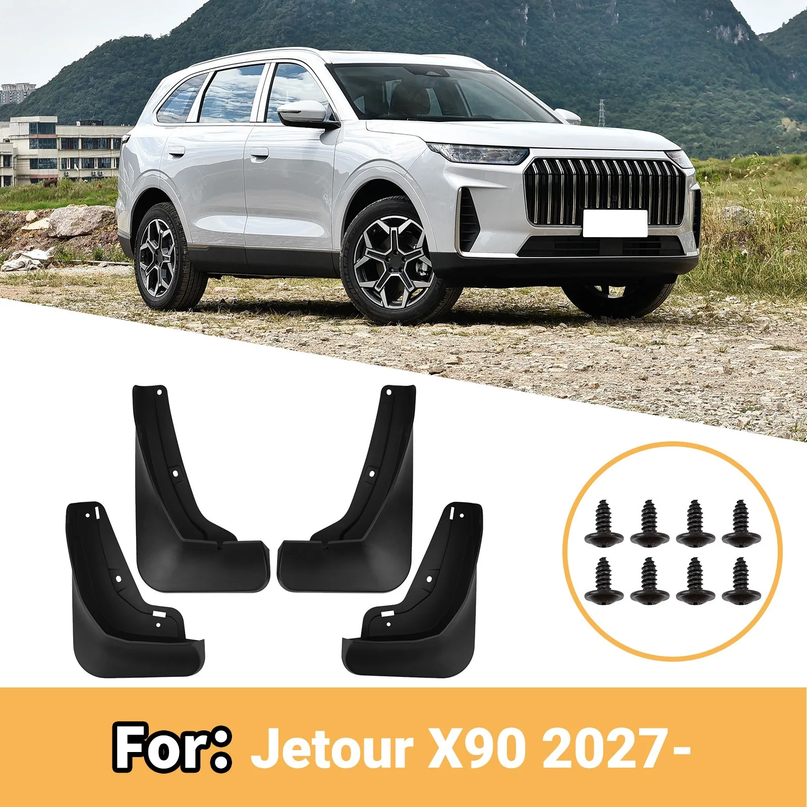 For Jetour X90 2027 Car Tire Fender Skin Mud Flaps Mudguards Splash Guards Front Rear Wheel Fender Protector Auto Accessories