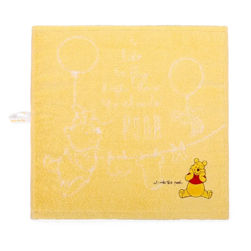 Disney Winnie The Pooh Cotton 100% Handkerchief  Hand Towel  Square Scarf Cartoon Soft Water-Absorbing Boy Kids 34x34CM