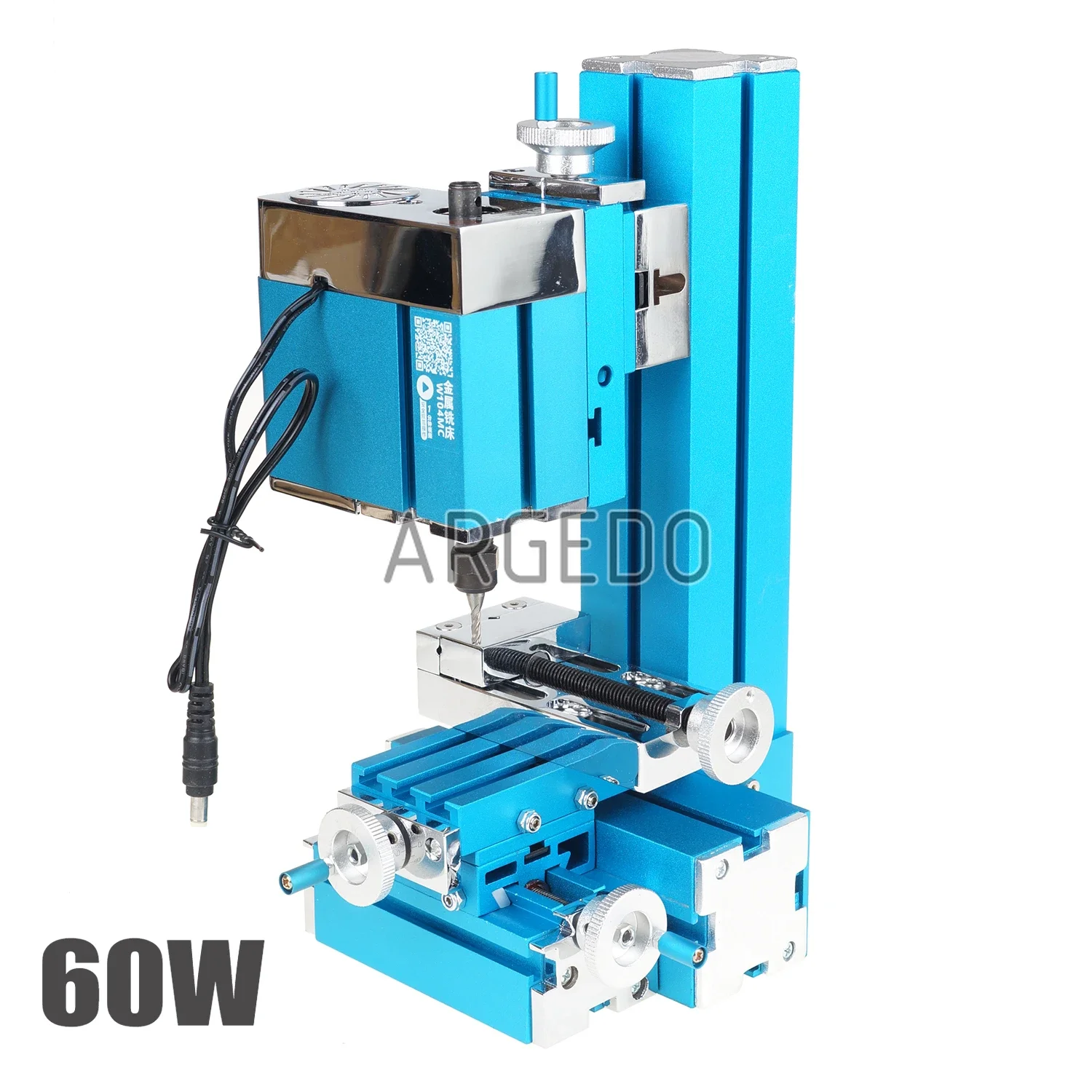 Xendoll 24W 60W Mini Metal Milling Machine W104MA Spindle 3000RPM with Chuck for Boring Engraving Science Educatio