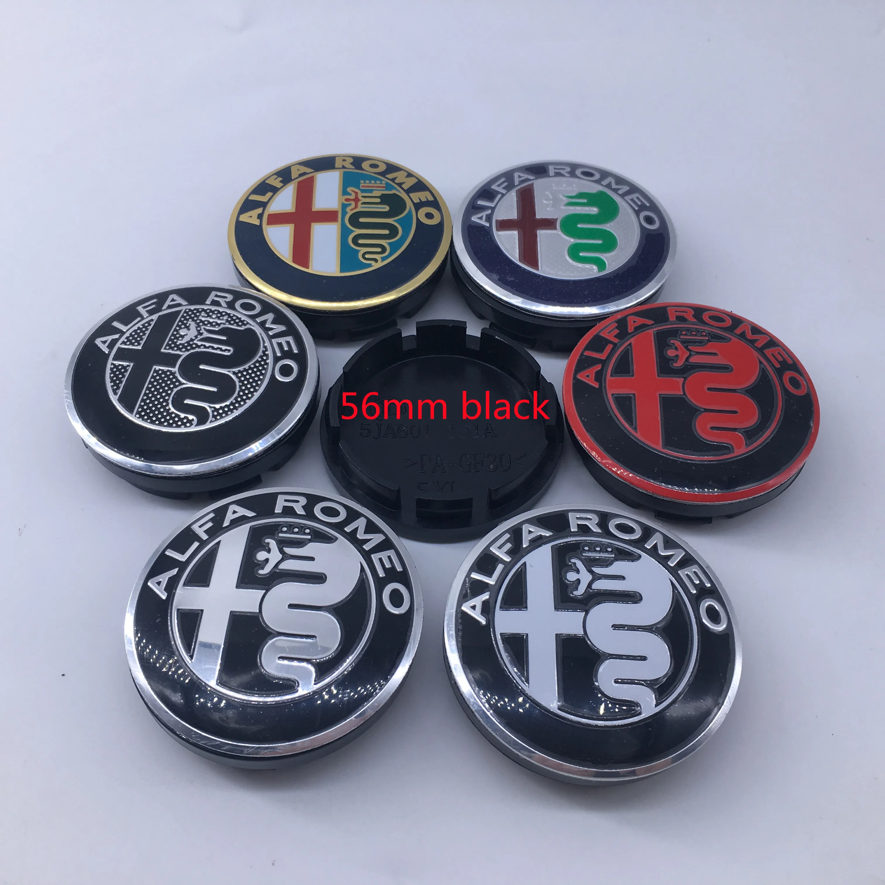 4Pcs 56mm Car Wheel Center Hub Caps Stickers Emblem Decal waterproof ForAlfa Romeo Giulia Stelvio MiTo Giulietta Tonale ALFA 4C