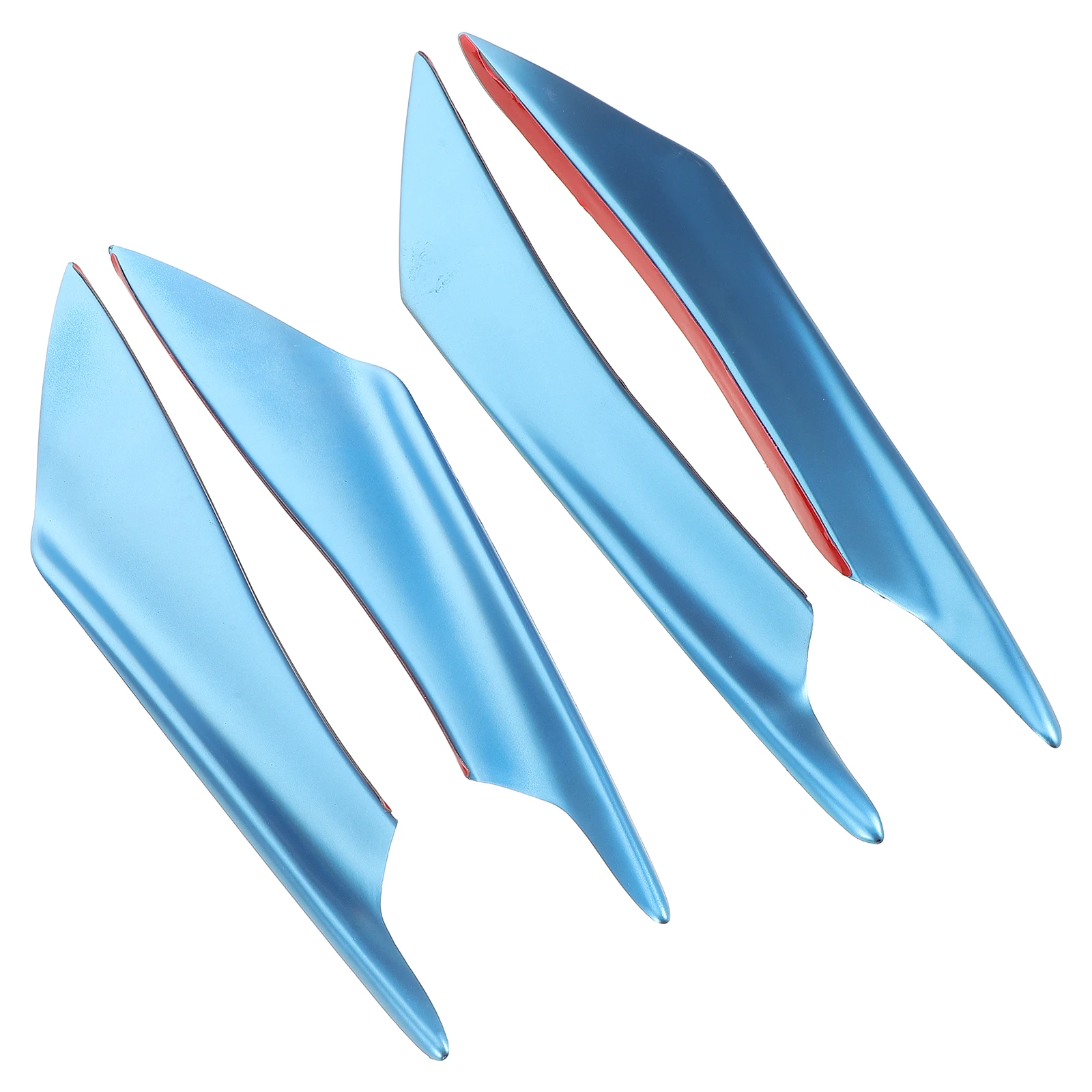 

4pcs Car Front Bumper Spoiler Canards: Universal Aerodynamic Splitter Fins For Vehicle Exterior Decoration Sturdy Abs Automotive