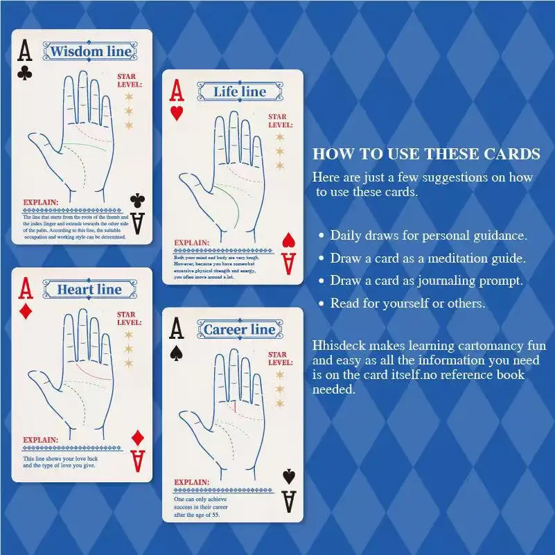 

Palmistry Poker Family Entertainment Outings Fishing Christmas Gifts Mini Cards One Piece Cards New Year Cool Playing Cards