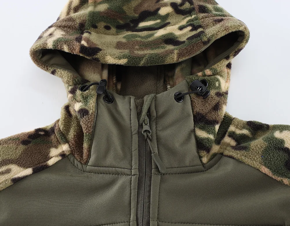 Winter Herren Outdoor Camouflage Jacke Set taktische Kapuzenjacke Winter warme Jacke Innenschicht Herren Winteranzug Herren Set – Detail 12