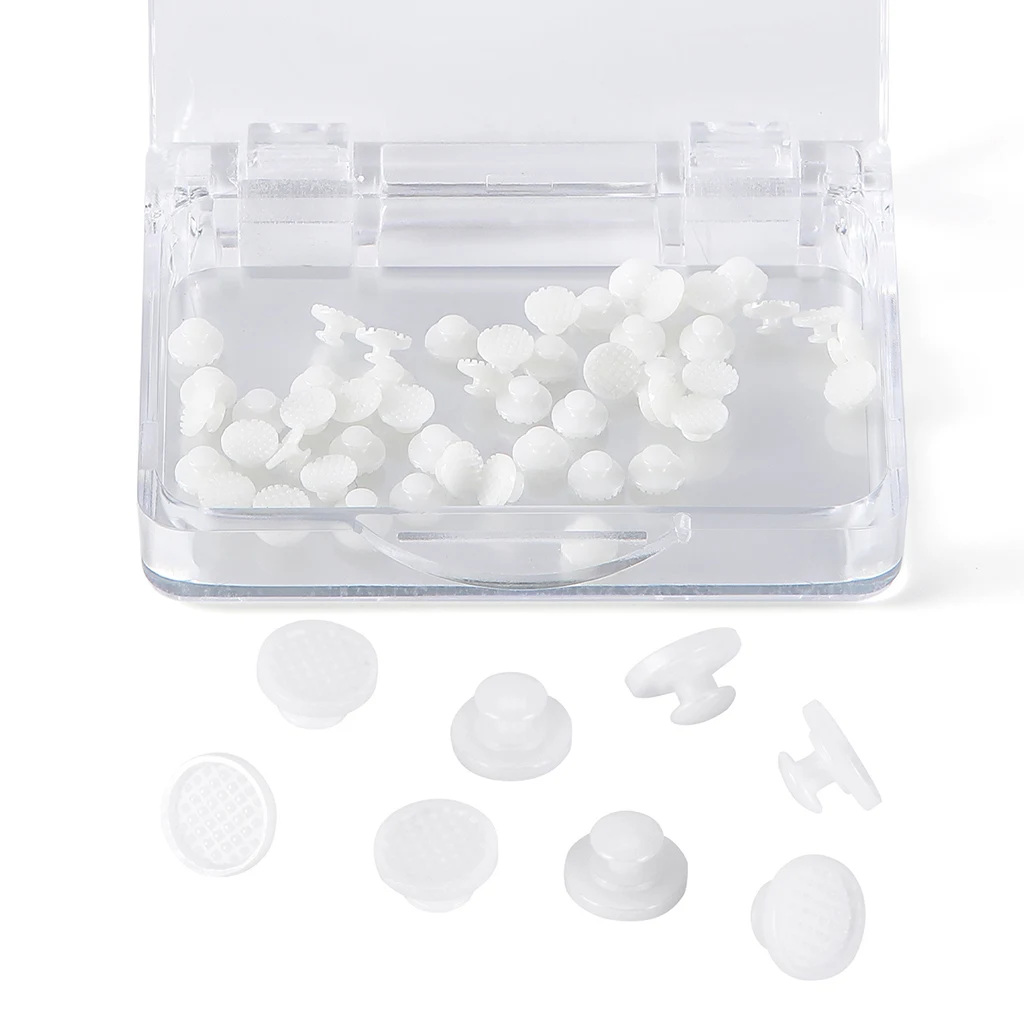 50 Stück/Box AZDENT Dental-Kieferorthopädische Lingual-Knöpfe mit Loch, klebbare runde Basis, Zahnmedizinmaterial aus Edelstahl – Detail 17