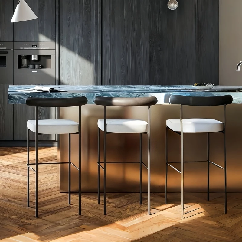 لهجة الشمال عالية بار البراز يشكلون مطعم مصمم مع كراسي بار الظهر الجمالية مريحة Sillas الأثاث الفريد #5