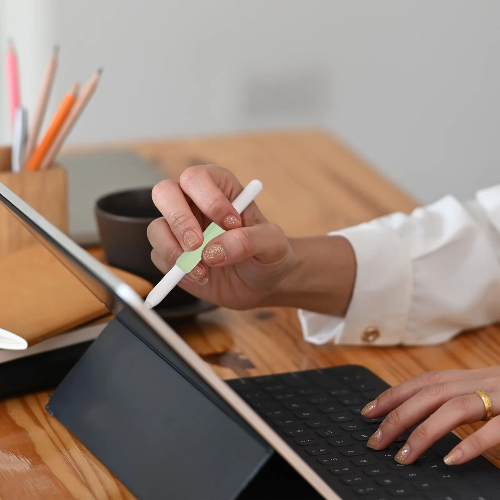 

3 шт., силиконовый держатель для стилуса, совместимый карандаш, первый противоскользящий защитный рукав, эргономичный чехол для ручки, мягкий силиконовый чехол