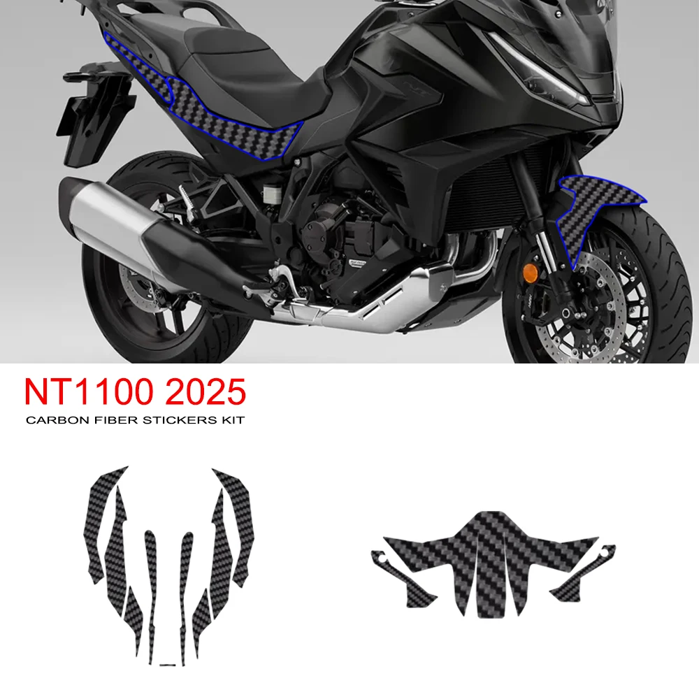 

Для Honda NT1100 NT 1100 2025 аксессуары для мотоциклов, защитная наклейка из углеродного волокна, украшение, модификация, комплект для защиты от царапин