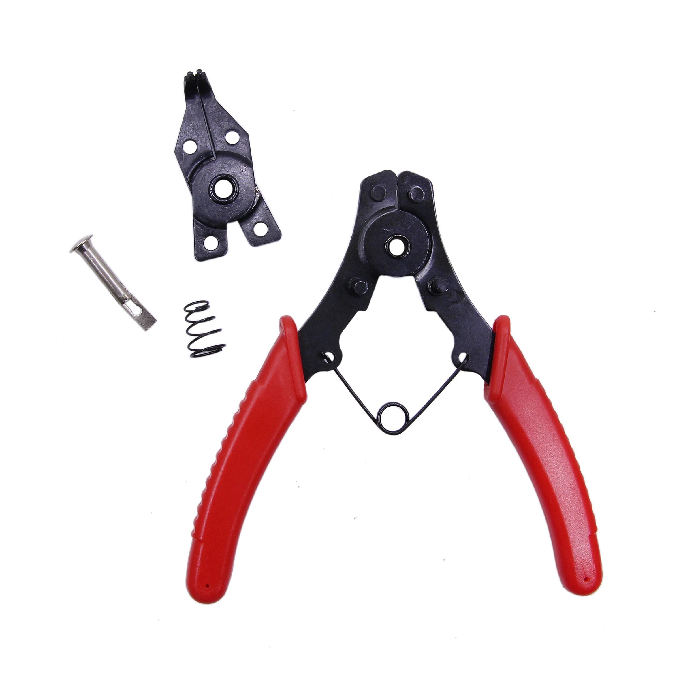 Multifunctional 4 In 1 Circlip Pliers Set Snap Ring Pliers Multi Crimp Removable Plier Head Retaining Circlip Pliers Hand Tools