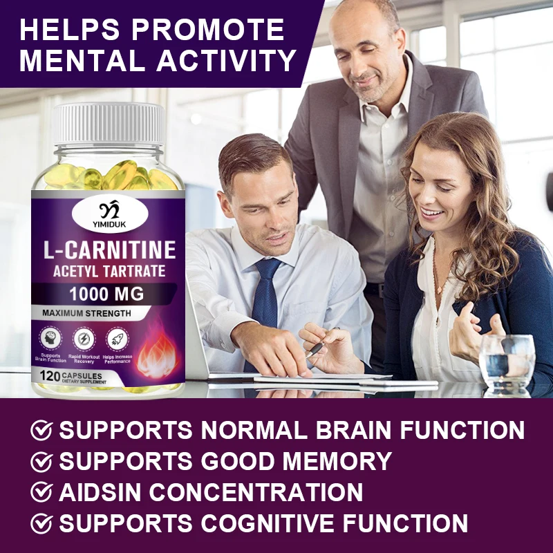 Acetyl L-Carnitine - High Potency Supports Natural Energy Production, Sports Nutrition, Supports Memory & Concentration