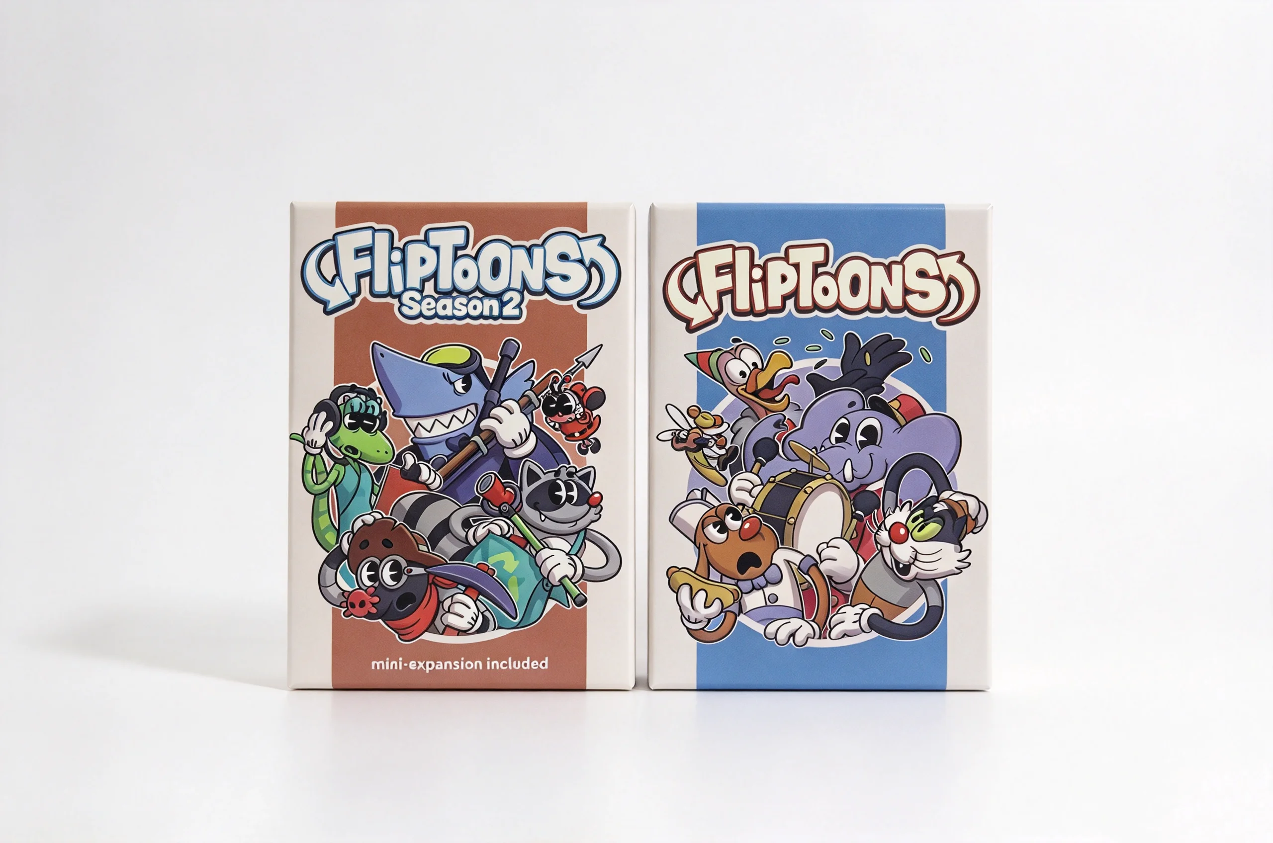 FlipToons Board Game | the hit Cartoon Deck-Building  Game!  | Season 2 Stands Alone or Combines as Expansion | Family Card Game