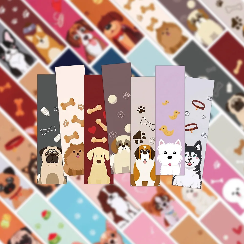 30Pcs Cute Dog Bookmarks Decoration Reading Page Book Annotations Students Use Creative Gifts to Mark Cards